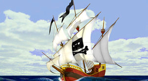арт на тему логотипа The Pirate Bay