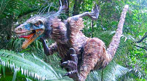 пернатый динозавр Sinornithosaurus