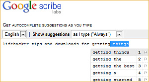 Google Scribe