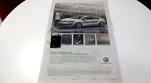 говорящая реклама Volkswagen в газете