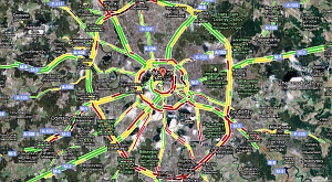 сервис «Пробки» на Google Maps