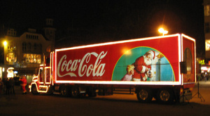 грузовик из рекламы Coca-Cola