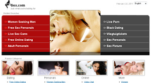 скриншот сайта Sex.com