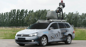 автомобиль, снимающий панорамы для Microsoft Streetside