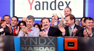 руководство «Яндекса» на открытии торгов
