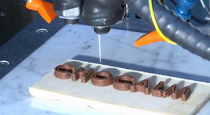 шоколадка, напечатанная на 3D-принтере