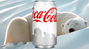 белая банка Coca-Cola