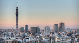 Tokyo Skytree на этапе строительства