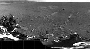 первые следы марсохода Curiosity на поверхности Марса
