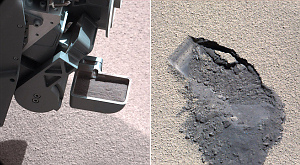ковш Curiosity с образцом грунта