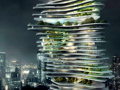 Проект сада-небоскреба в Китае (6 фото)