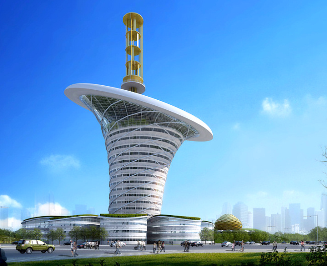 Проект башни-цветка для Китая