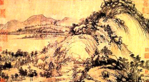 фрагмент картины «Жилище в горах Фучунь»