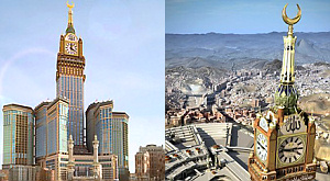 часы на небоскребе Abraj Al Bait