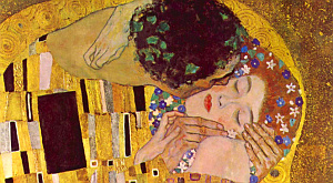 фрагмент картины «Поцелуй» Густава Климта