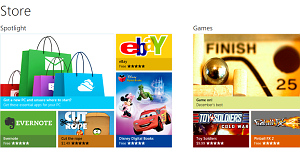 Windows Store на официальных скриншотах
