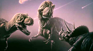 тираннозавры и трицератопс