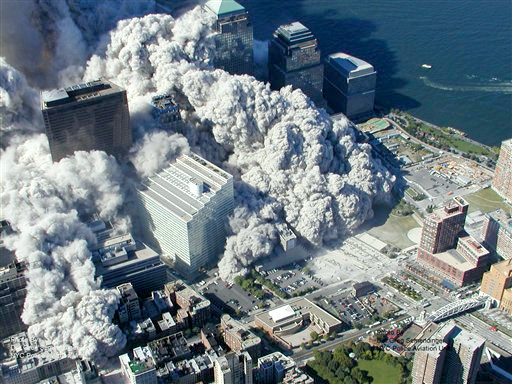 9/11 из полицейского вертолета (12 фото)