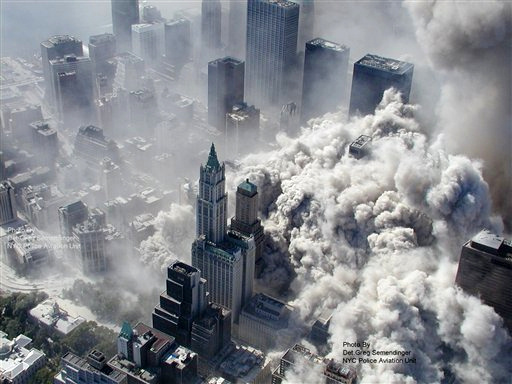9/11 из полицейского вертолета (12 фото)