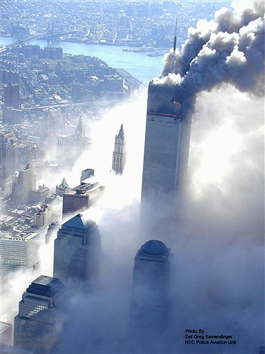 9/11 из полицейского вертолета (12 фото)