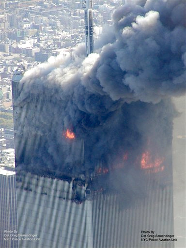 9/11 из полицейского вертолета (12 фото)