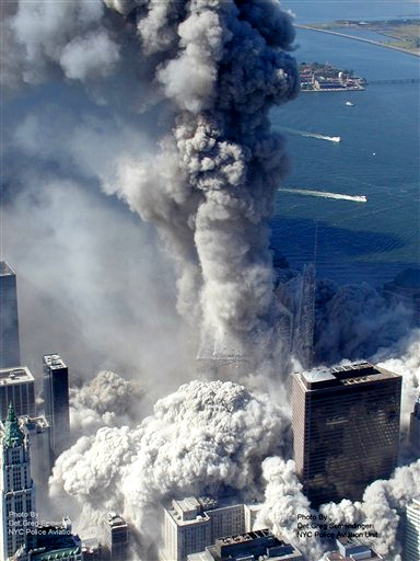9/11 из полицейского вертолета (12 фото)