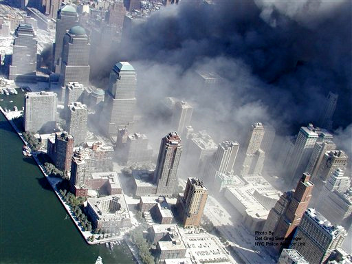9/11 из полицейского вертолета (12 фото)