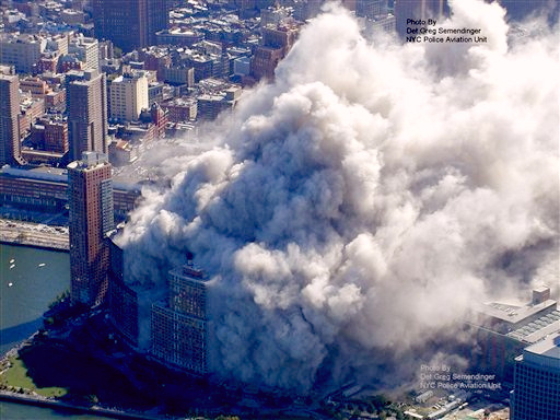 9/11 из полицейского вертолета (12 фото)