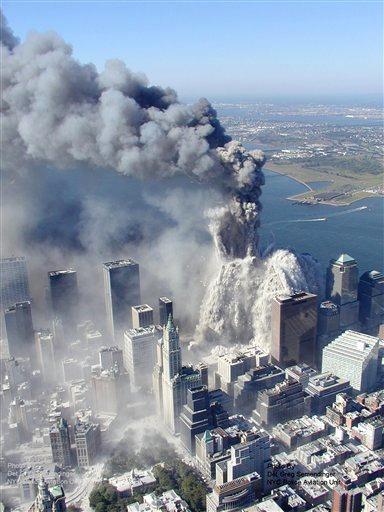 9/11 из полицейского вертолета (12 фото)