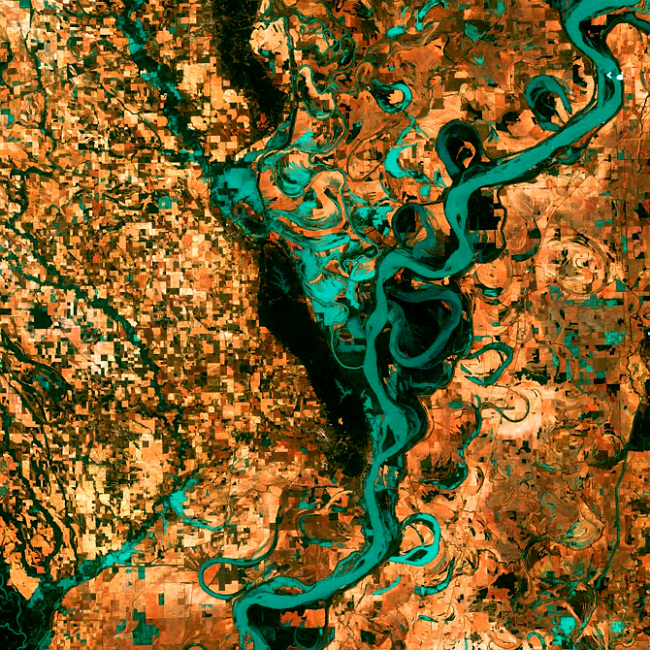Снимки Landsat из серии «Земля как искусство»